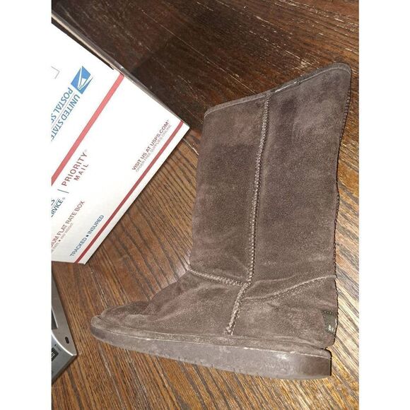 Size 7 Bearpaw 612W-Emma Tall Suede Sheepskin Lined Wool Boots - Picture 2 of 12